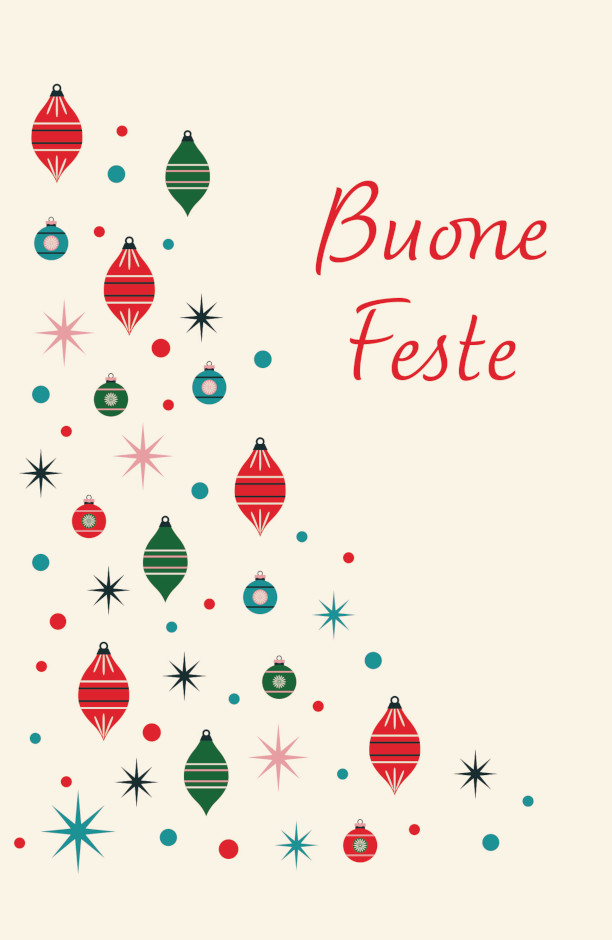 biglietto di auguri per il Natale buone feste